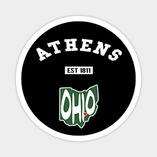 😼 Athens Ohio Strong, Buckeye State Map, Est 1811, City Pride Magnet